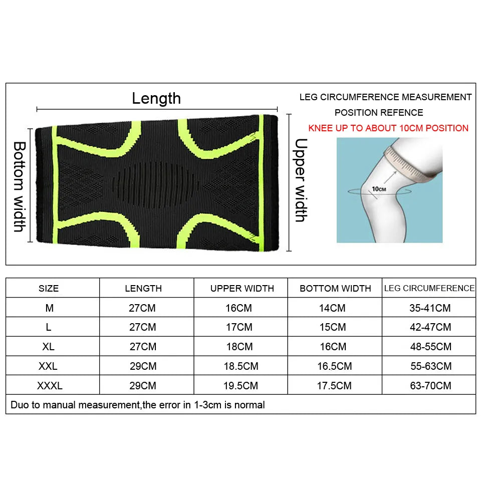 Fitness Running Cycling Knee Support Braces Elastic Nylon Sport Compression