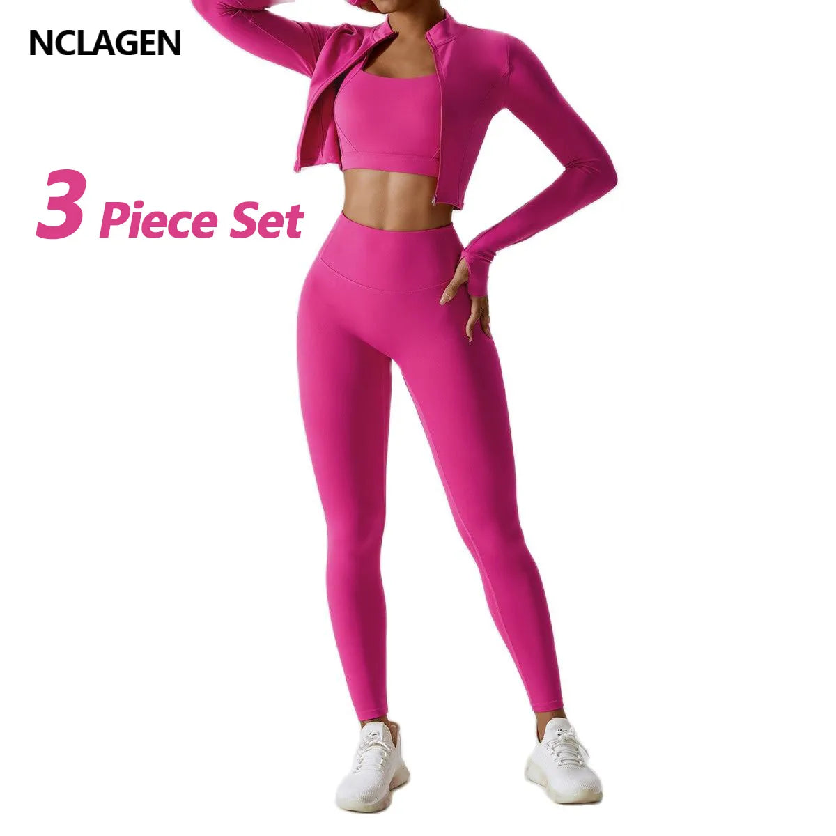 Women Sportwear 3 Piece (Jacket, Leggings & Sports Bra!)