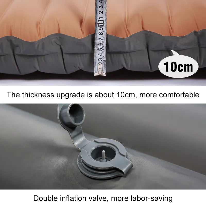 Ultralight Self-inflating Air Mattress Widen Sleeping Pad Splicing Inflatable Bed Beach Picnic Mat Camping Tent Air Cushion