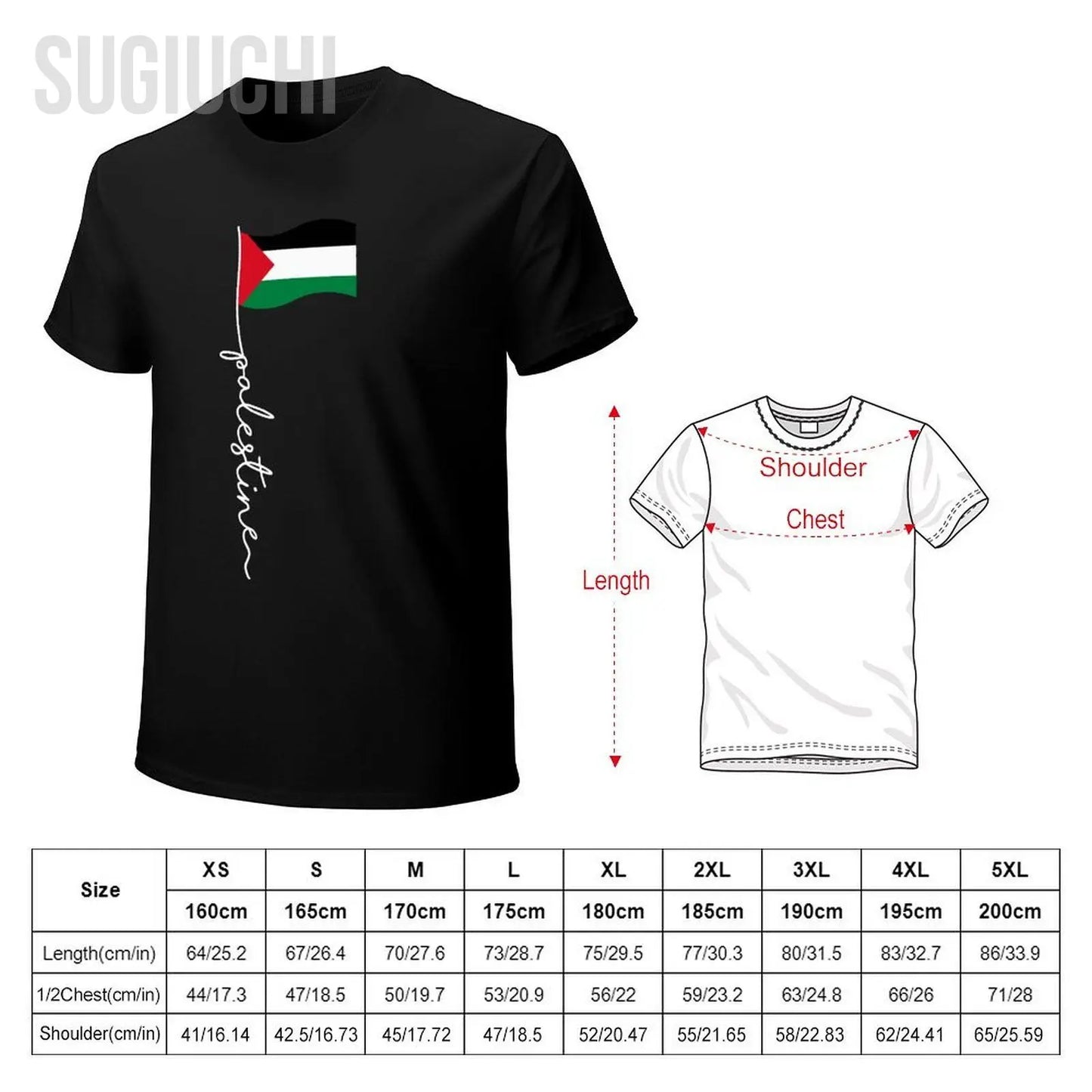 Men Palestine Flag With Palestine Name Tshirt 100% Cotton