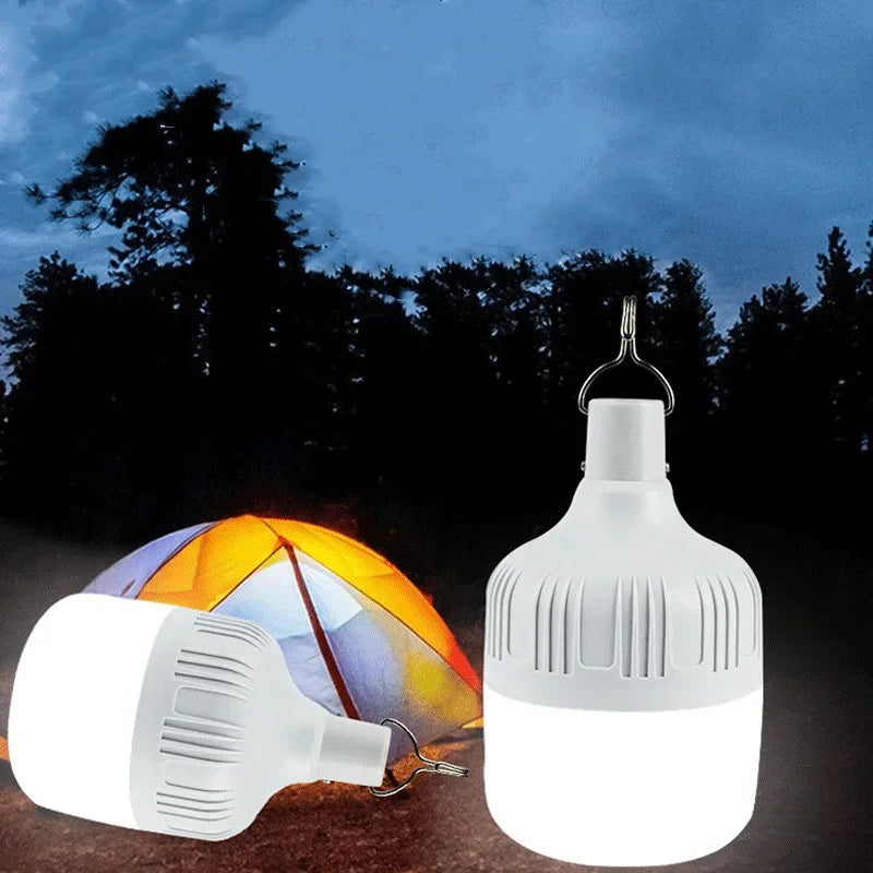 USB Rechargeable LED Emergency Lights House Outdoor Portable Lanterns  Emergency Lamp Bulb Battery Lantern BBQ Camping Light