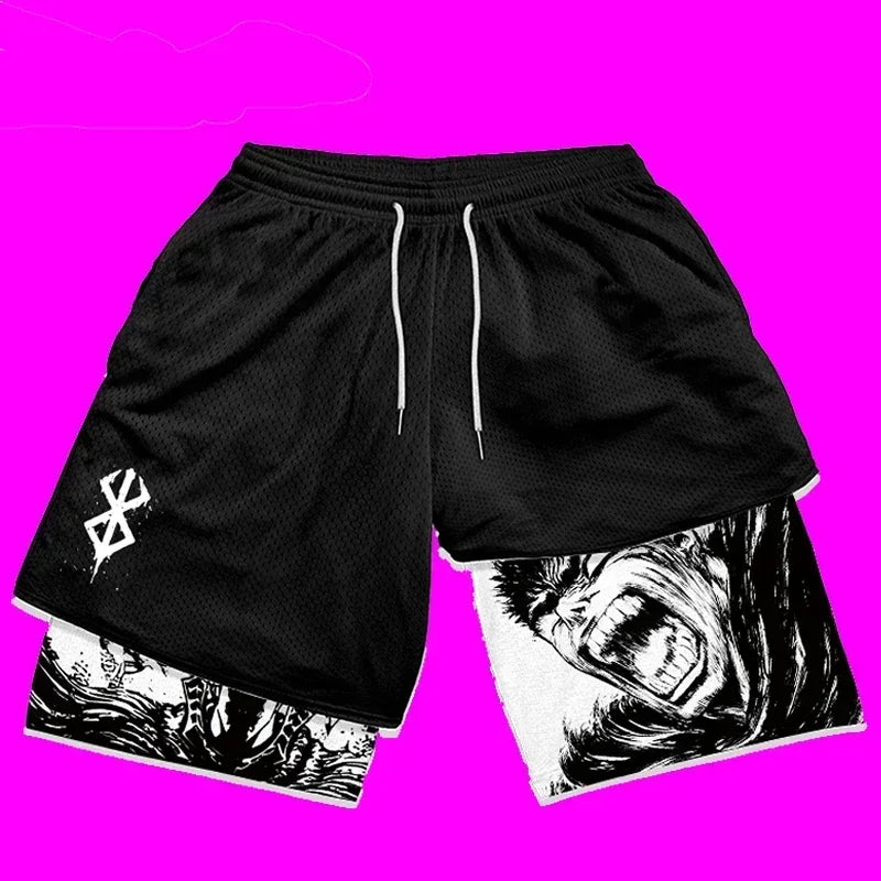 The Distract Them Shorts. Y2K Gym Short Men Berserk